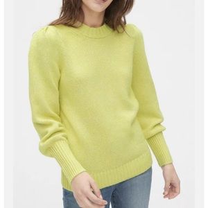 GAP Neon Puff Sleeve Sweater SMALL